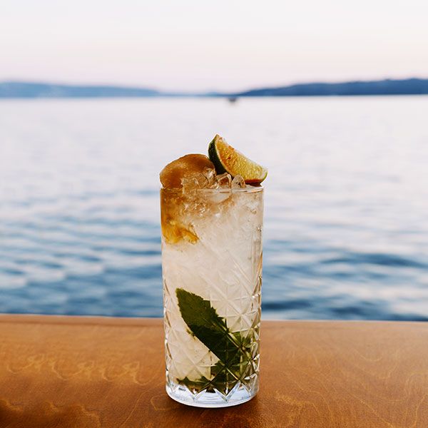 The Mastiha Island signature cocktail at AION, made with Greek mastiha
